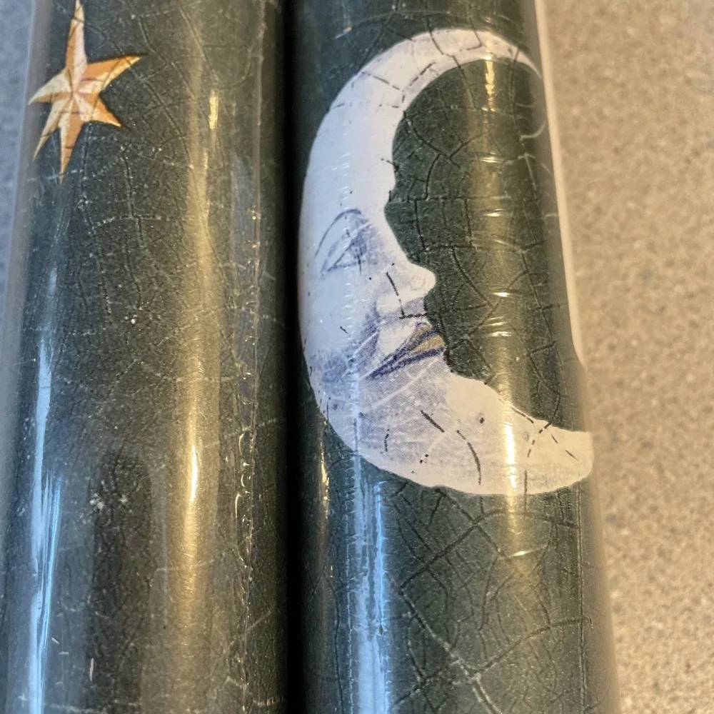 Vintage Imperial Wall Border Celestial Moon Stars Whimsigoth 5 Yards 2 Rolls New